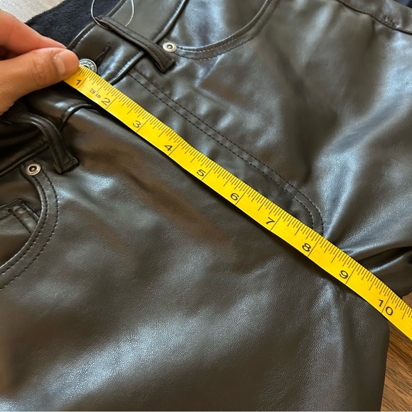 ❤️ NWT GAP High Rise Vegan Leather Vintage Slim Pant Black Size 27 - Picture 11 of 11